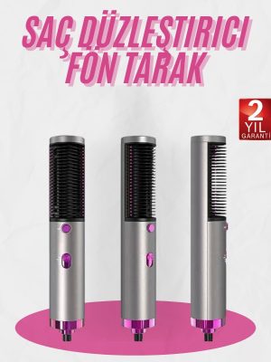 Fön Tarak Düzleştirici Seramik Kaplama Fön Makinesi Saç Kurutma