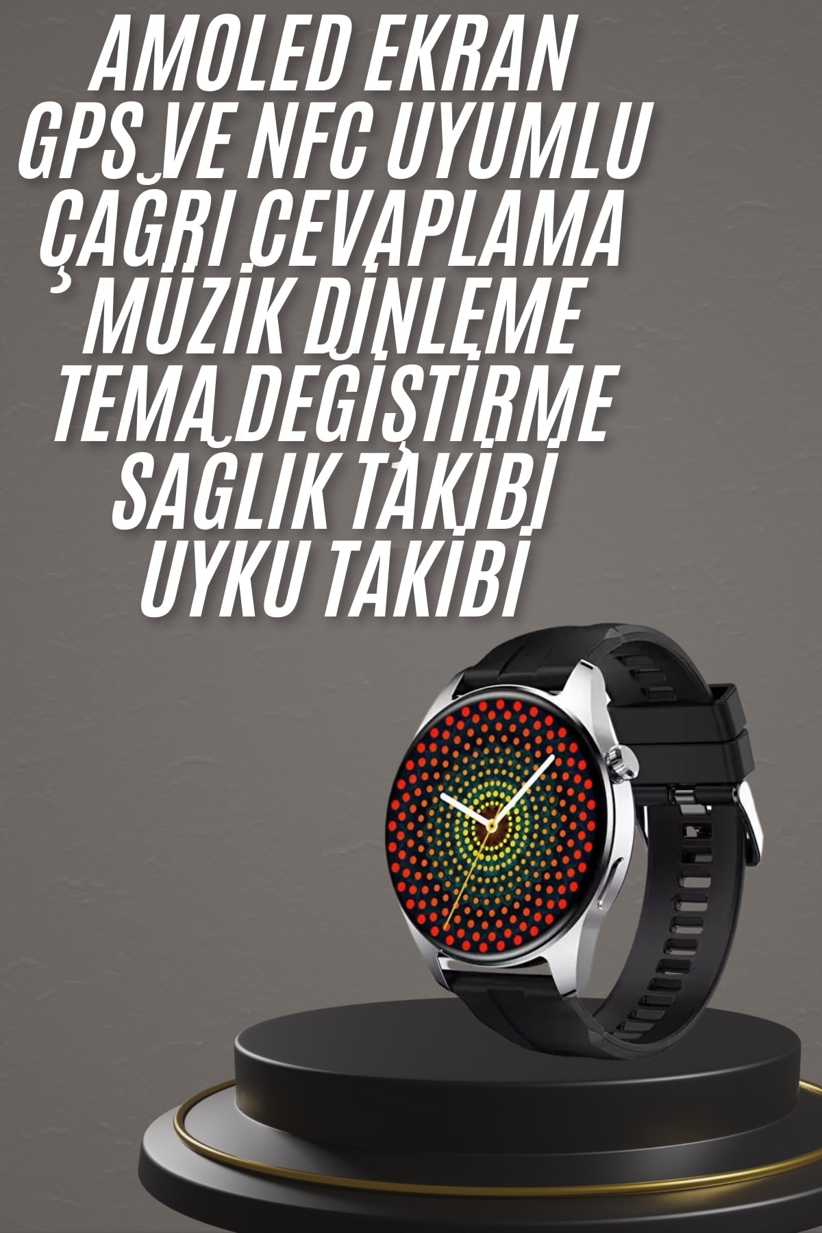 1214896_2-115.jpg Yeni Nesil Akıllı Saat 1.5 Inç Amoled Ekran Çağrı Cevaplayabilen - Görsel 2