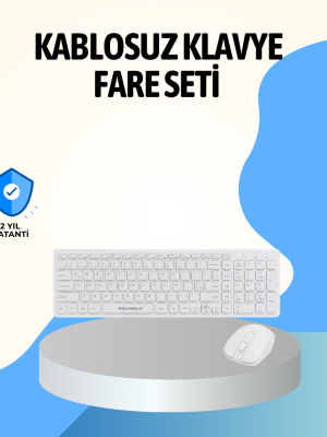 2.4 Ghz Wireless Kablosuz Klavye Mouse Seti Tv Pc Uyumlu