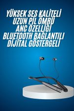 Bluetooth Kulaklık Şarj Göstergeli 100 Saat Şarj Kapasiteli Sporcu Kulaklık - Görsel 2