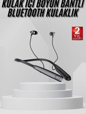 Boyun Askılı 100 Saat Kablosuz Kulaklık Göstergeli Bluetooth Kulaklık