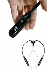 100 Saat Kablolu Boyun Askılı Dijital Göstergeli Bluetooth Kulaklık - Görsel 5