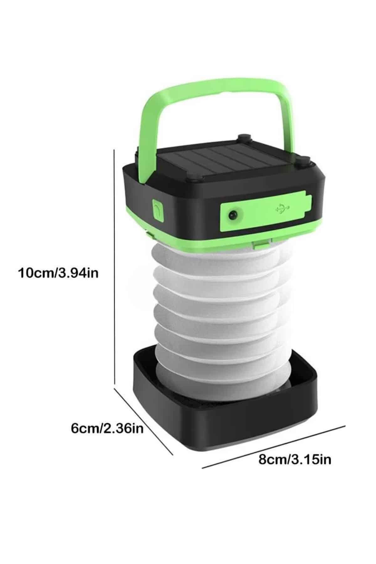1214936_13-99.jpg Kamp Lambası Katlanabilir Lamba Solar Şarjlı Led Lamba El Fenerli - Görsel 3