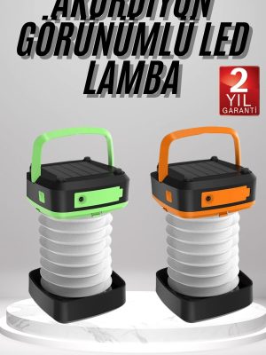 Kamp Feneri Lambası Solar Güneş Enerji Portatif Işıldak Şarjlı