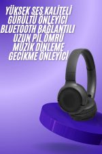 2025 Model Kulak Üstü Bluetooth Hoparlör ANC Özellikli - Görsel 2