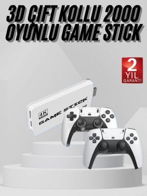 yeni nesil 3D 4K 2000 Oyunlu Game Stick Oyun Konsolu Çift Konsol