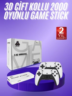 3D 4K HD 2.4G Game Stick 4K Ultra Hd Oyun Konsolu Çift Kollu