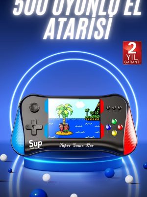 500 Oyunlu Retro Sup Konsolu Taşınabilir Mini Gamepad 3,5 İnç Ekran