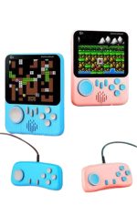 Çift Konsol 666 Adet Retro Oyun El Atarisi Taşınabilir 3.5 İnç Ekran - Görsel 2