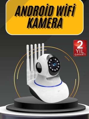 Akıllı Gece Görüşlü Sensörlü Wifi Kamera Telefondan Takip Edilebilir