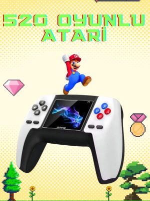 Retro Konsol P5 Uyumlu Taşınabilir 520 Oyunlu Kablosuz Game Stick