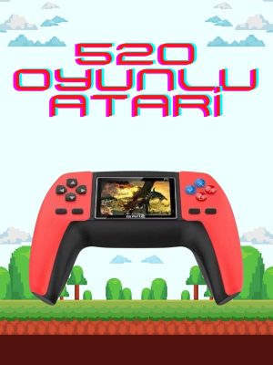 520 Retro Oyunlu El Konsolu Atari Oyun Konsolu Taşınabilir