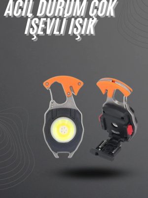 El Feneri LED Anahtarlık Çok Fonksiyonlu Mini Çakmak Özellikli
