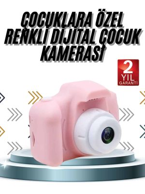 Çocuklara Özel Fotoğraf Ve Video Çeken Mini Çok Renkli Fotoğraf Makinesi
