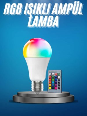 Ayarlanabilir Parlaklık RGB Led Ampul Beyaz Lamba Ve Renkli Ampul