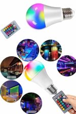 Ayarlanabilir Parlaklık RGB Led Ampul Beyaz Lamba Ve Renkli Ampul - Görsel 3