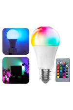 Akıllı RGB Led Ampul Led Uzaktan Kumandalı Renk Değiştiren Ampul - Görsel 2