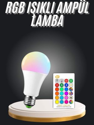 Ambiyans Aydınlatma RGB Led Lamba Kumandalı Renk Değiştirebilen