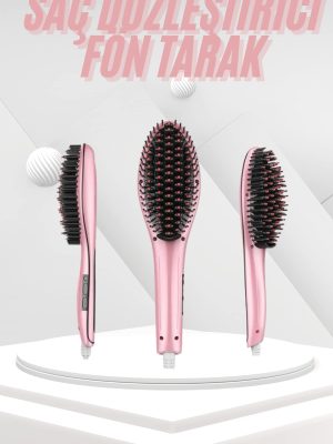 Saç Fırça Akıllı LCD Ekran Pratik Saç Düzleştirici Tarak Pratik Taşınabilir