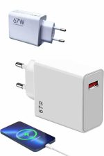 67W Hızlı Şarj Yüksek Voltaj Korumalı Type C Şarj Adaptörü - Görsel 2