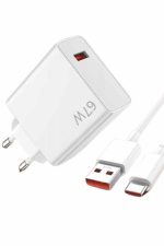 67W Hızlı Şarj Yüksek Voltaj Korumalı Type C Şarj Adaptörü - Görsel 5