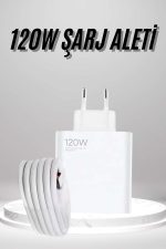 Type C Yüksek Hızlı Şarj Aleti Beyaz 120W Ultra Uzun Ömürlü