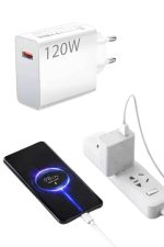 Type C Yüksek Hızlı Şarj Aleti Beyaz 120W Ultra Uzun Ömürlü - Görsel 2