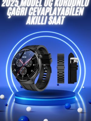 Akıllı Saat Yeni Nesil Üç Kordonlu Nabız Ölçer Çağrı Cevaplama