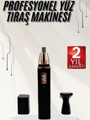 Kulak Burun Tıraş Makinesi Taşınabilir Şarjlı 3 Başlıklı Uzun Ömürlü