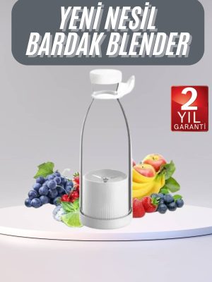 u Geçirmez Kablosuz Şarjlı Dayanıklı Taşınabilir Mini Blender