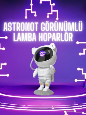 Astronot Şeklinde Bluetooth Hoparlör Gökyüzü Kumandalı Aydınlatma Lamba