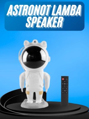 Gece Lambası Astronot Bluetooth Hoparlörlü Galaksi Işık Projektörü