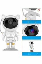 Gece Lambası Astronot Bluetooth Hoparlörlü Galaksi Işık Projektörü - Görsel 3