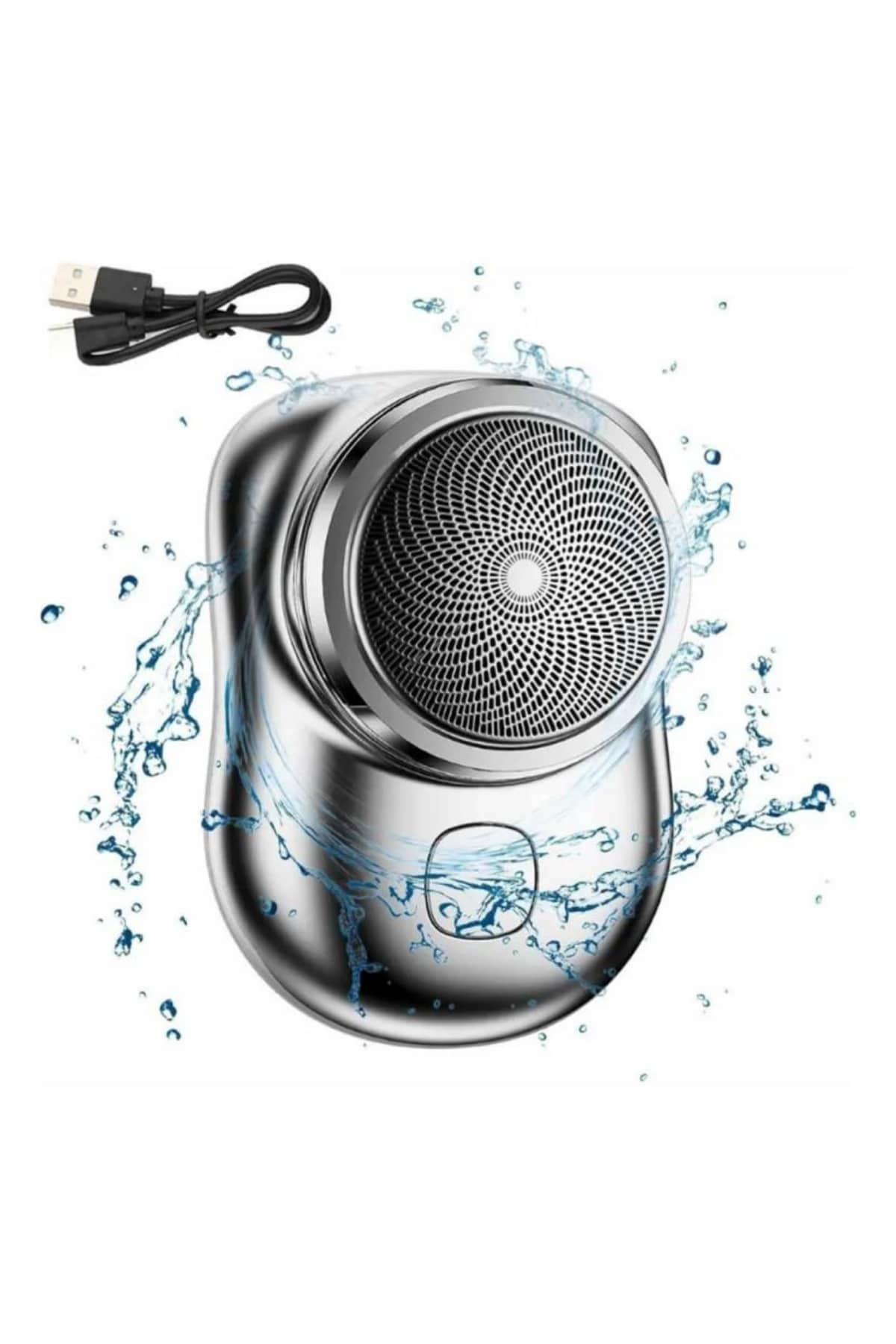 1215037_3-64.jpg Mini Sıfır Sakal Yanak Tıraş Makinesi USB Şarjlı Sıfır Sakal Taşınabilir Korumalı - Görsel 3