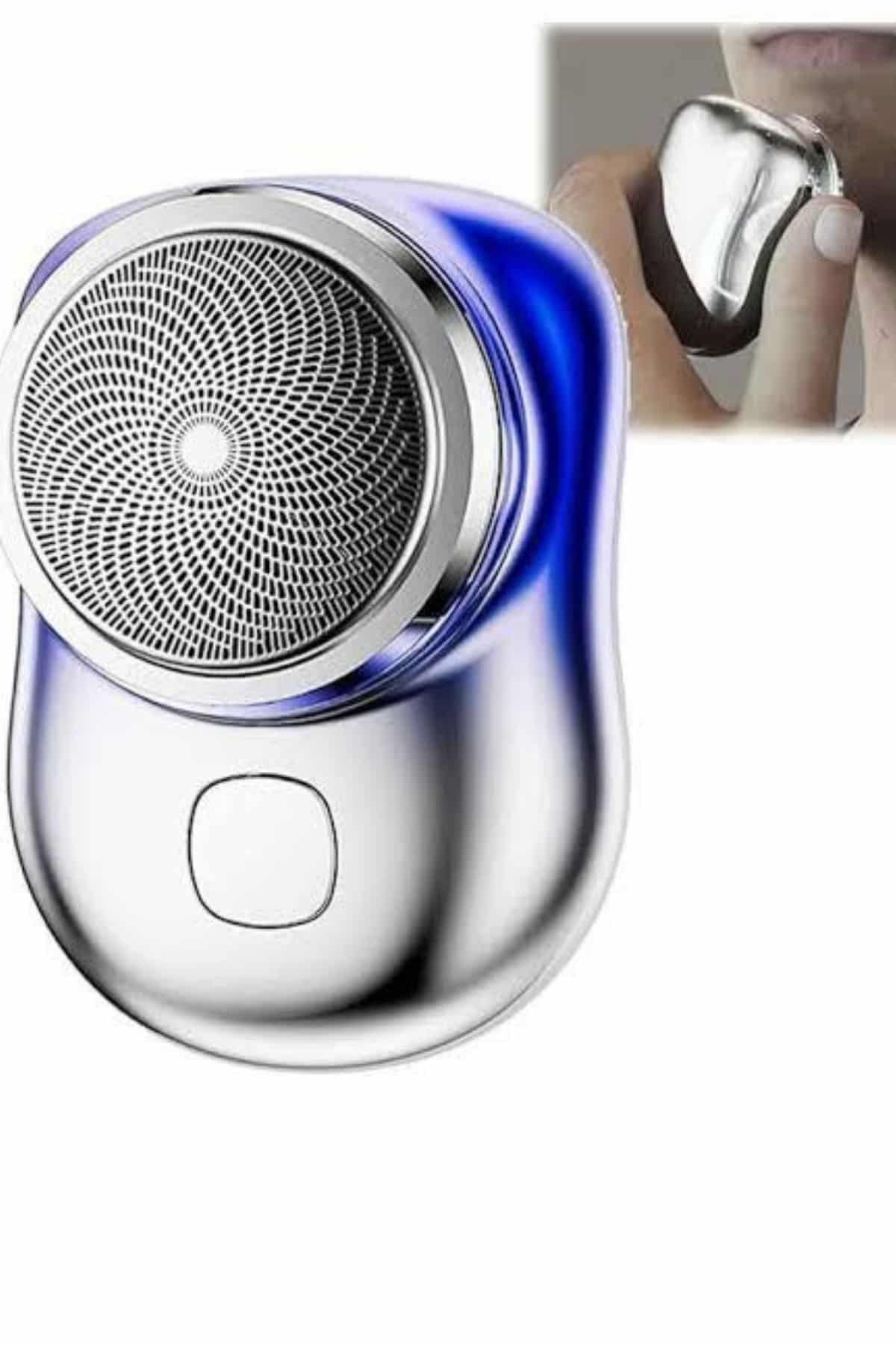 1215037_5-64.jpg Mini Sıfır Sakal Yanak Tıraş Makinesi USB Şarjlı Sıfır Sakal Taşınabilir Korumalı - Görsel 5