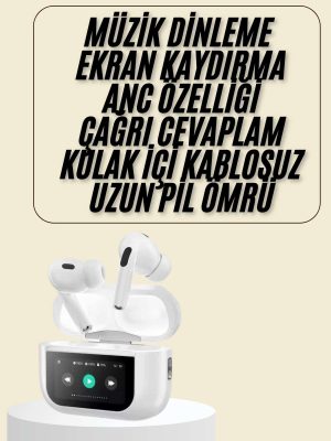 Dokunmatik Ekranlı Bluetooth Kulaklık TWS İOS Android Tüm Telefonlara Uyumlu Kulaklık