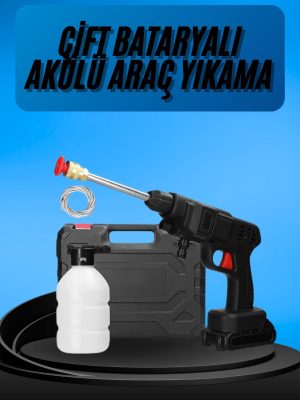Akülü Oto Araç Yıkama Yüksek Basınçlı Araba Yıkama Makinesi Şarjlı