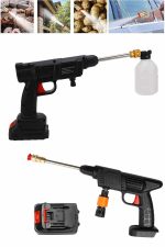 Oto Araba Yıkama Şarjlı Ve Yüksek Basınçlı Oto Yıkama Ve Sulama Tabancası - Görsel 5