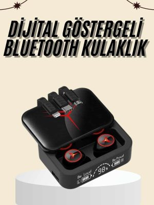 Kablosuz Şarj Göstergeli Powerbank Özellikli Bluetooth Kulaklık Çağrı Cevaplayabilen