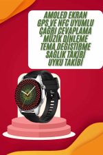 Yuvarlak Kasa 46mm Akıllı Saat Android Ve IOS Uyumlu Uyku ve Sağlık Takibi - Görsel 2