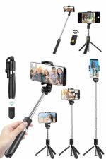 Cep Telefonu Tripod Standı Manyetik Selfie Sopa Bluetooth Uzaktan Kumandalı - Görsel 2