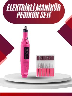 Elektrikli Profesyonel Manikür Pedikür Seti Değiştirilebilir Başlık Seçeneği