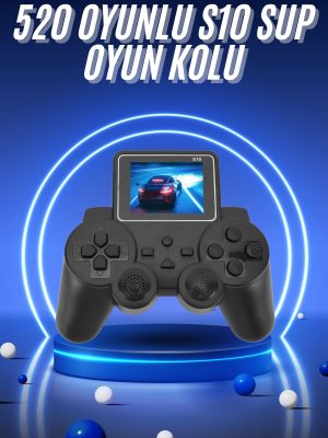 2.4 İnç Ekran 520 Oyunlu Retro Temalı Kablosuz Oyun Kolu El Atarisi