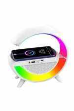 Bluetooth Hoparlör G Şekli Atmosfer Akıllı Rgb Lamba Wireless Kablosuz Şarj - Görsel 2