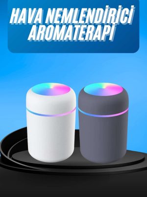 Humidifier LED Işıklı Mini Ortam Oda Kokusu Aromaterapi Buhardanlık