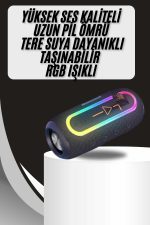 Kablosuz Bluetooth Hoparlör Taşınabilir Çoklu Bağlantılı Özelliği - Görsel 2
