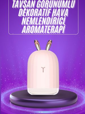 Aromaterapi Hava Nemlendirici Dekoratif USB Şarjlı Tavşan Nemlendirici