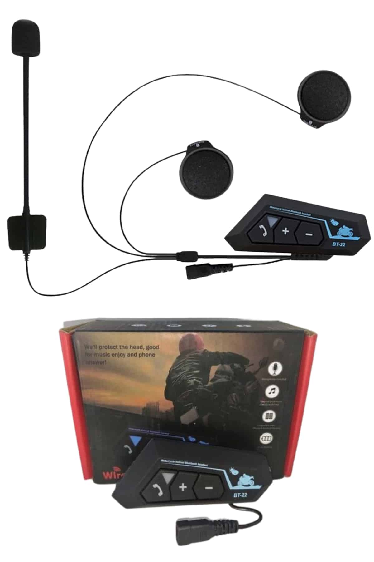 1215110_10-38.jpg Yeni Nesil Dinleme Ve Konuşma Özellikli Intercom Kask Kulaklığı 5.0 Bluetooth - Görsel 5