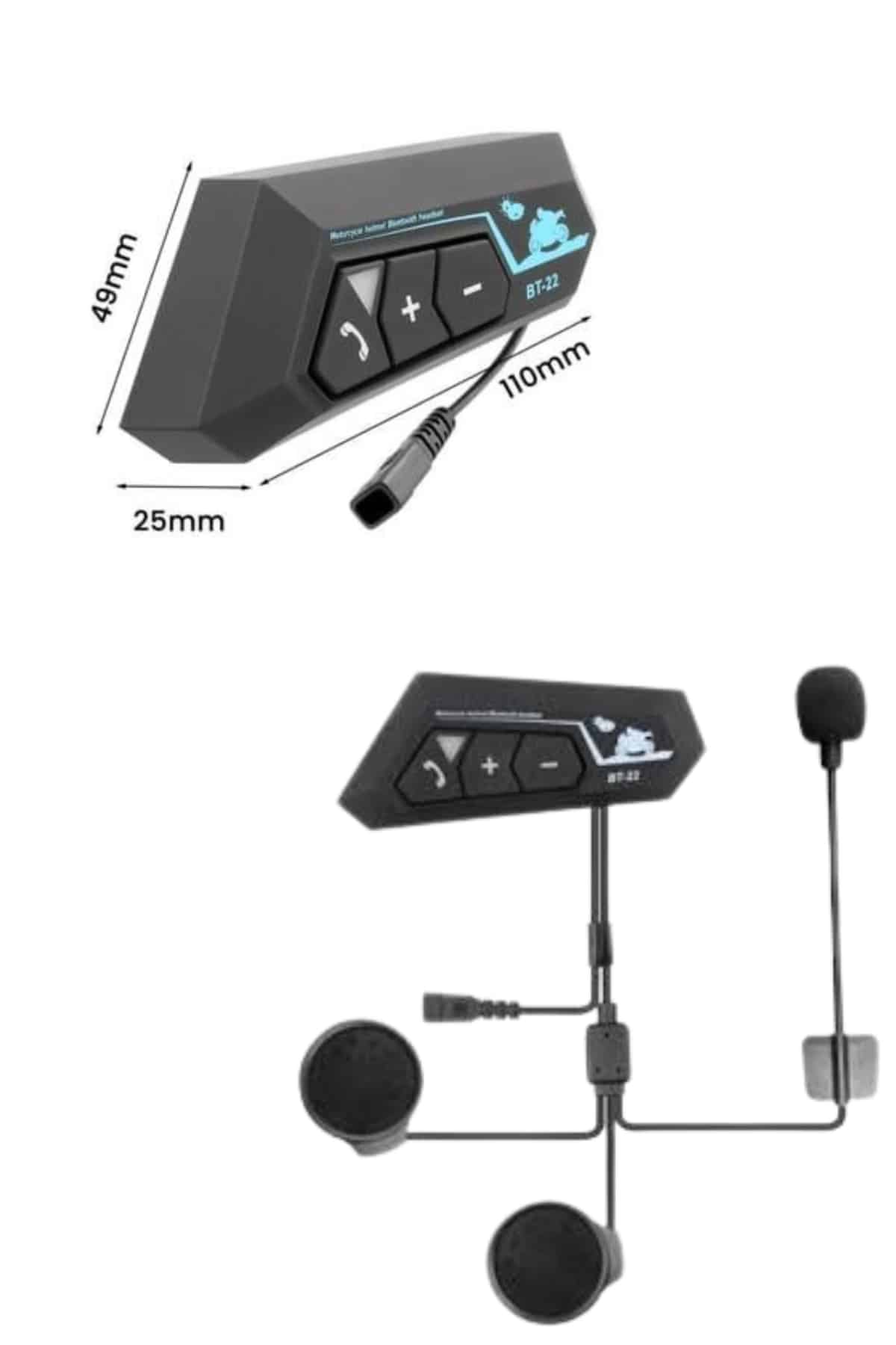 1215110_9-38.jpg Yeni Nesil Dinleme Ve Konuşma Özellikli Intercom Kask Kulaklığı 5.0 Bluetooth - Görsel 4