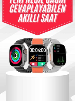 Android ve İOS Uyumlu Uyku ve Sağlık Takibi Yapabilen 3 Kordonlu Akıllı Saat